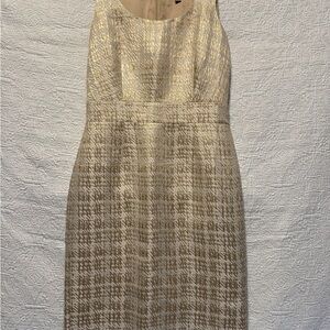 Banana Republic Gold Textured Mini Dress